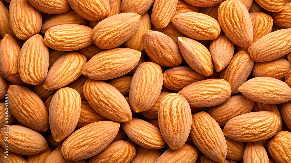 A close-up view of raw almonds showcasing their textured shells. A close-up view of raw almonds showcasing their textured shells.