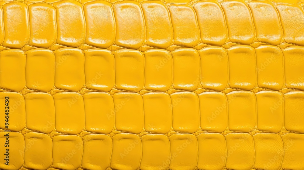 Fototapeta premium Yellow Crocodile Skin Texture