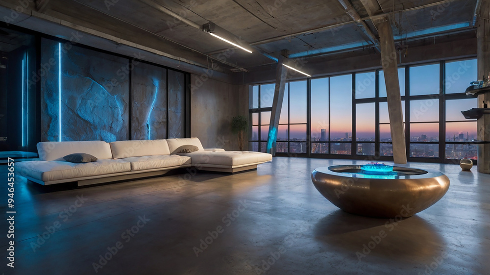 Tech-Infused Zen Loft with Minimalist Design.AI Generated Tech-Infused Zen Loft with Minimalist Design.AI Generated