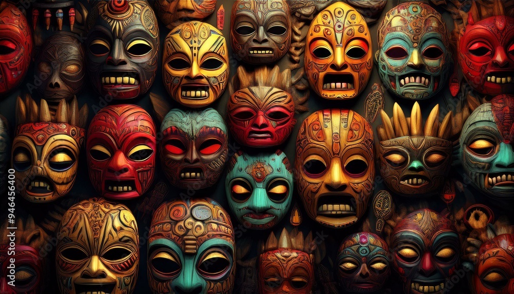 Fototapeta premium Voodoo masks