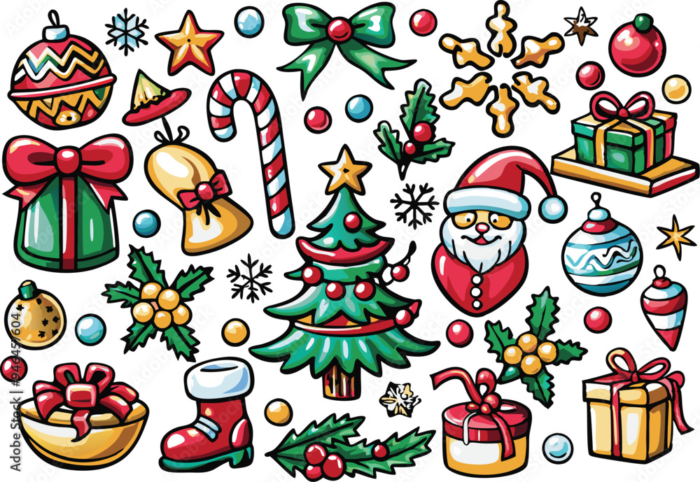 Fototapeta premium Christmas element vector