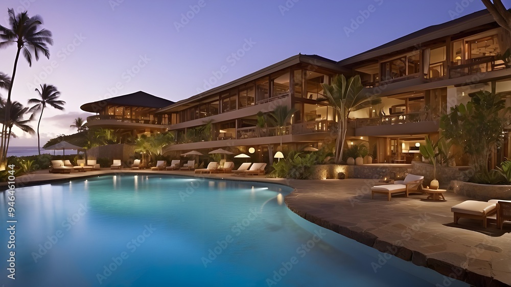 Fototapeta premium pool at night