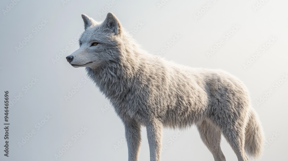 Obraz premium Majestic White Wolf