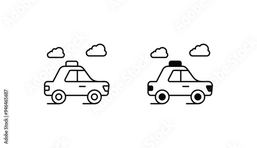 Cab icon design with white background stock illustration