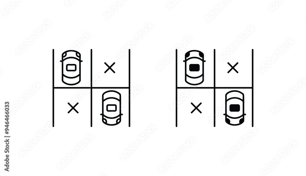 Car Parking icon design with white background stock illustration Car Parking icon design with white background stock illustration