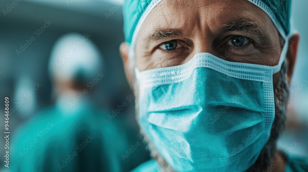 Surgeons captured mid-operation in an operating room, donned in green medical attire, representing precision, teamwork, and the critical nature of healthcare surgery. Surgeons captured mid-operation in an operating room, donned in green medical attire, representing precision, teamwork, and the critical nature of healthcare surgery.