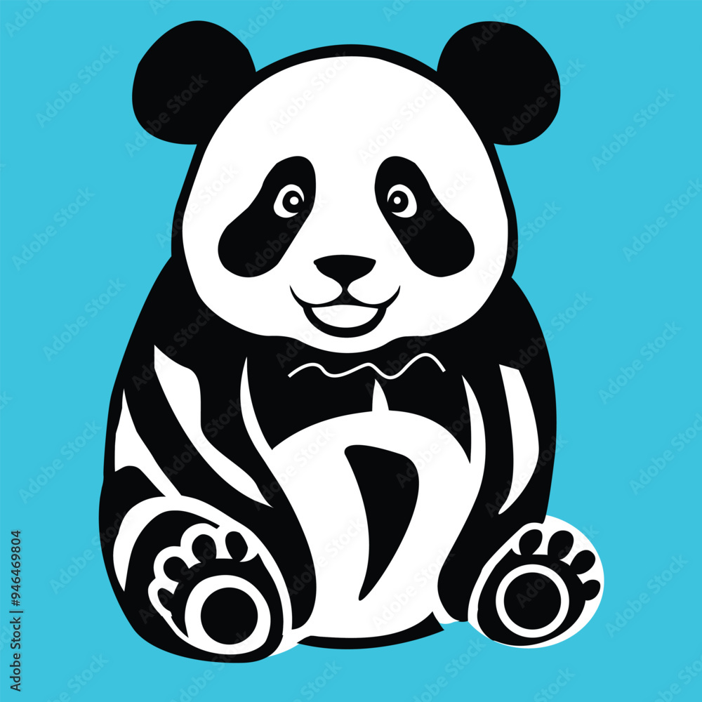 Vectorize Panda As a frame for decorate Vectorize Panda As a frame for decorate