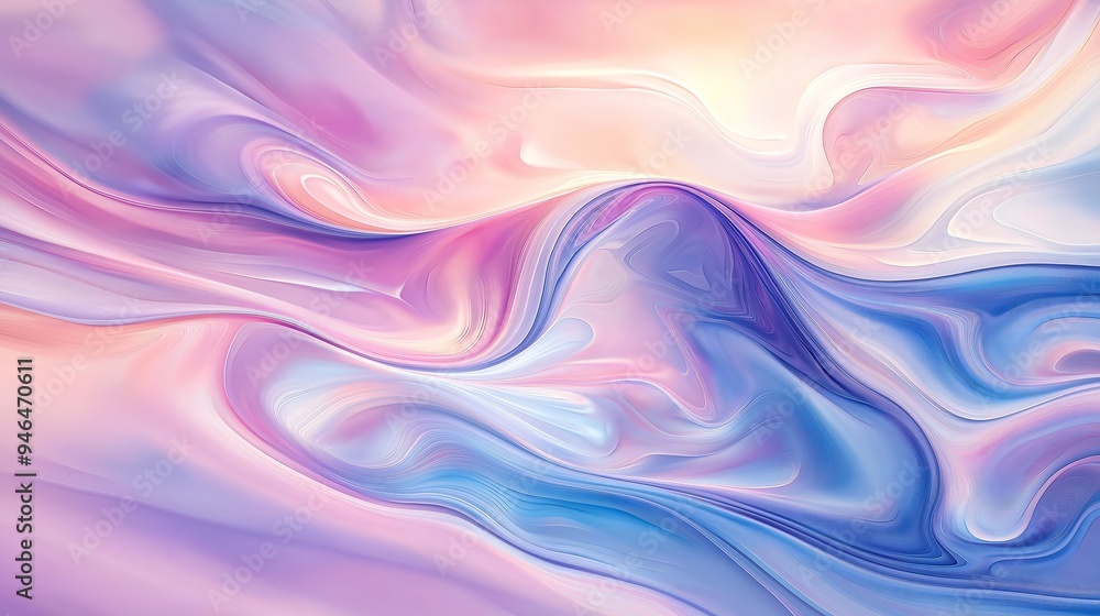 Obraz premium Pastel Dream Waves Abstract