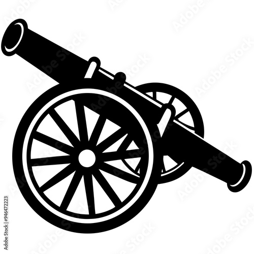 Vector Illustration Gatling Gun Art photo