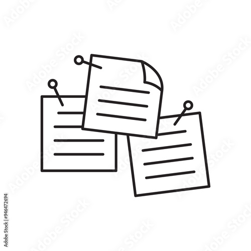 Wallpaper Mural Notes icon design, isolated on white background, vector illustration Torontodigital.ca