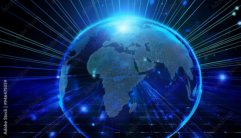 Obraz premium technology and global community concept