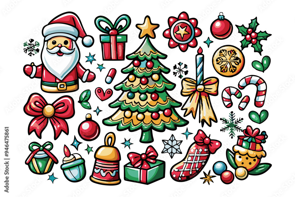 Christmas element vector