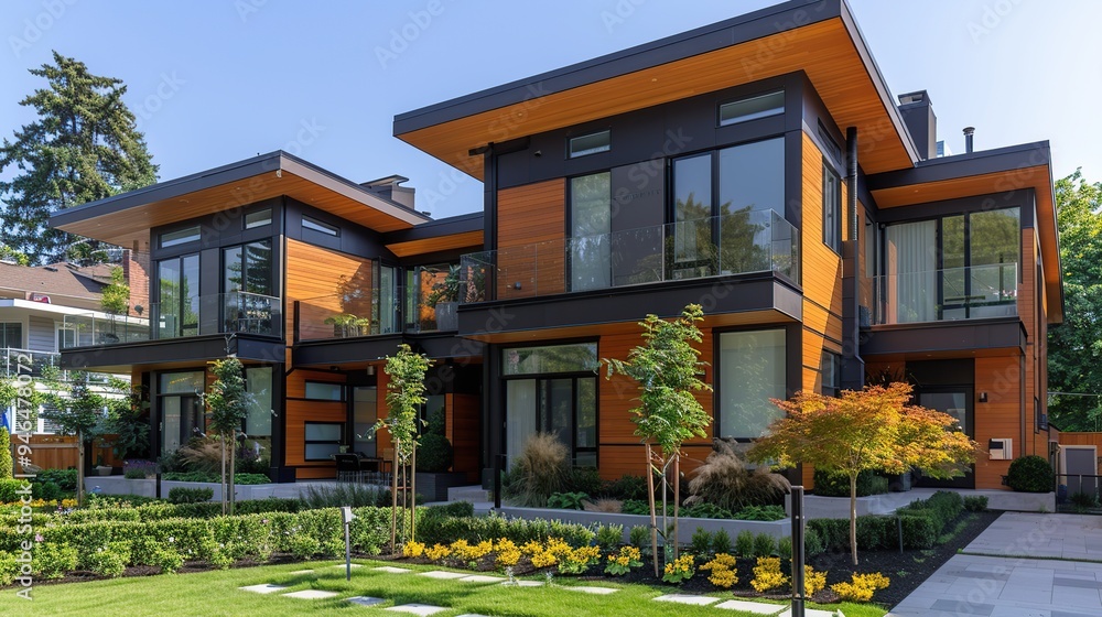 Modern House with Landscaping Modern House with Landscaping