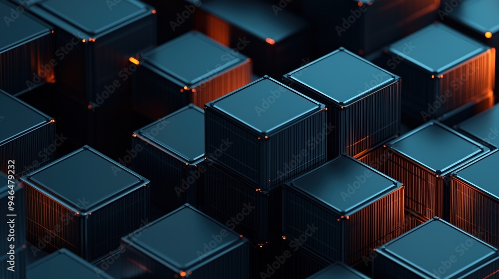 Futuristic Logistics Network with Connected Containers Futuristic Logistics Network with Connected Containers