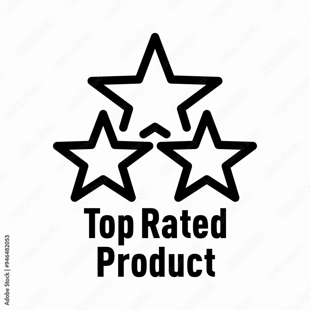 Top Rated Product vector information sign Top Rated Product vector information sign