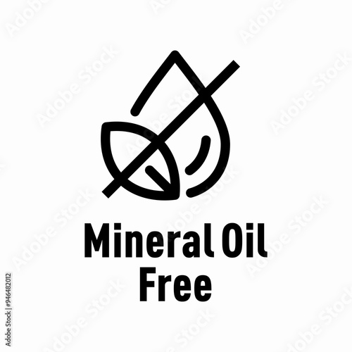 Mineral Oil Free vector information signs