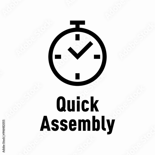 Quick Assembly vector information sign