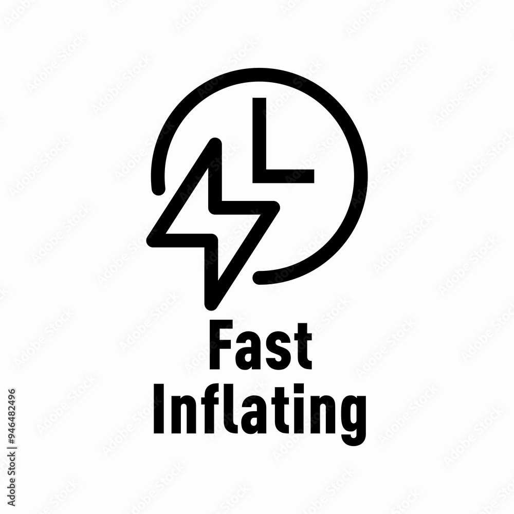 Fast Inflating vector information sign Fast Inflating vector information sign