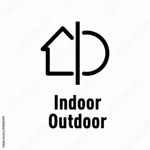 Indoor Outdoor vector information sign