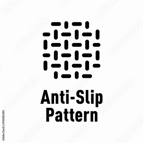 Anti-Slip Pattern vector information sign