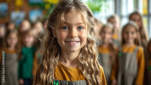 Wallpaper Mural cute girl child teen toddler daughter caucasian european teenager schoolgirl : Generative AI Torontodigital.ca