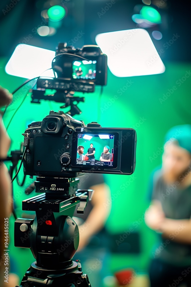 professional camera filming a youtuber : Generative AI professional camera filming a youtuber : Generative AI