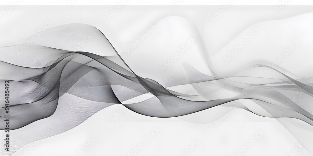 Fototapeta premium Sleek and Minimal Line Design on Plain Background