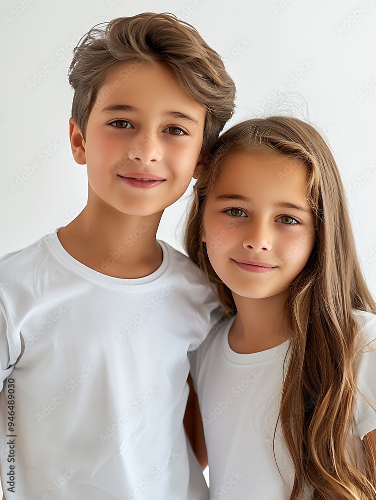 beautiful european boy and girl : Generative AI beautiful european boy and girl : Generative AI