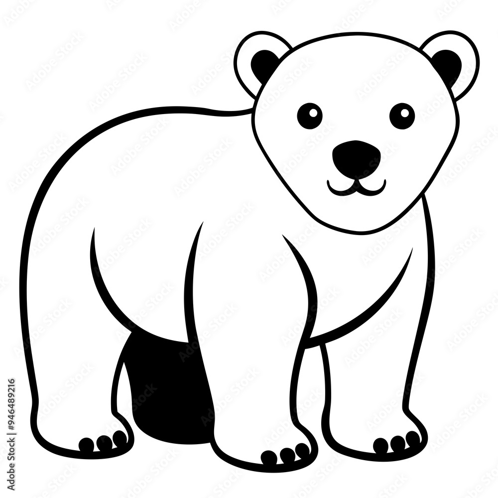 Polar Bear Cub Vector Art Polar Bear Cub Vector Art