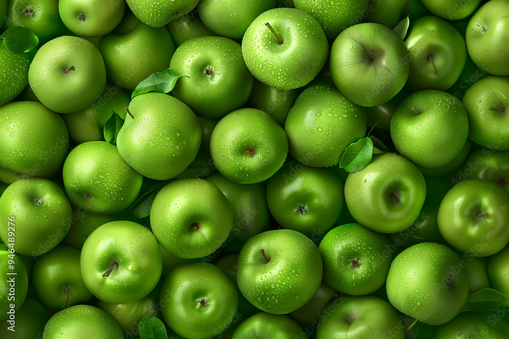 Green apples background. Green apples background.