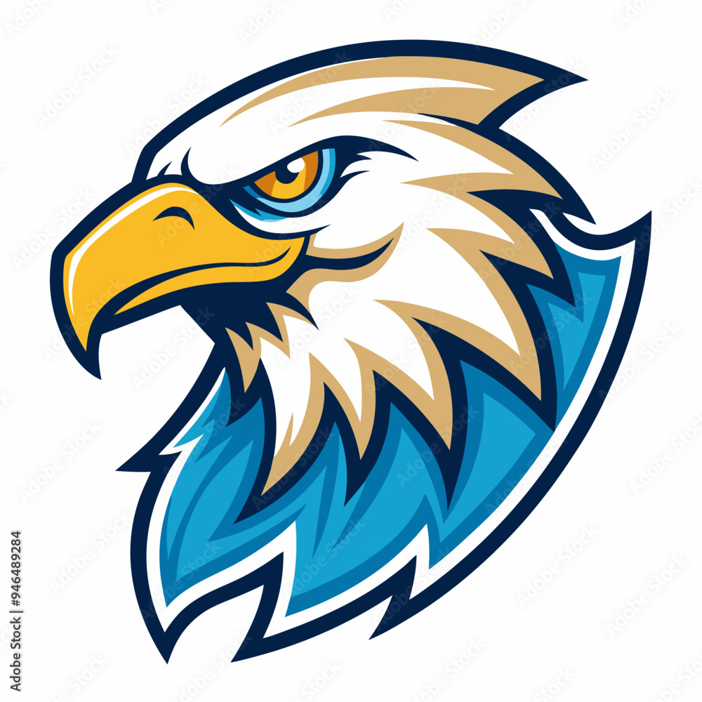 Obraz premium Eagle Logo Vector Art on White Background