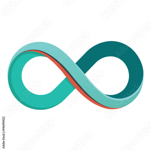 Infinity Vector logo illustration minimalistic icon 