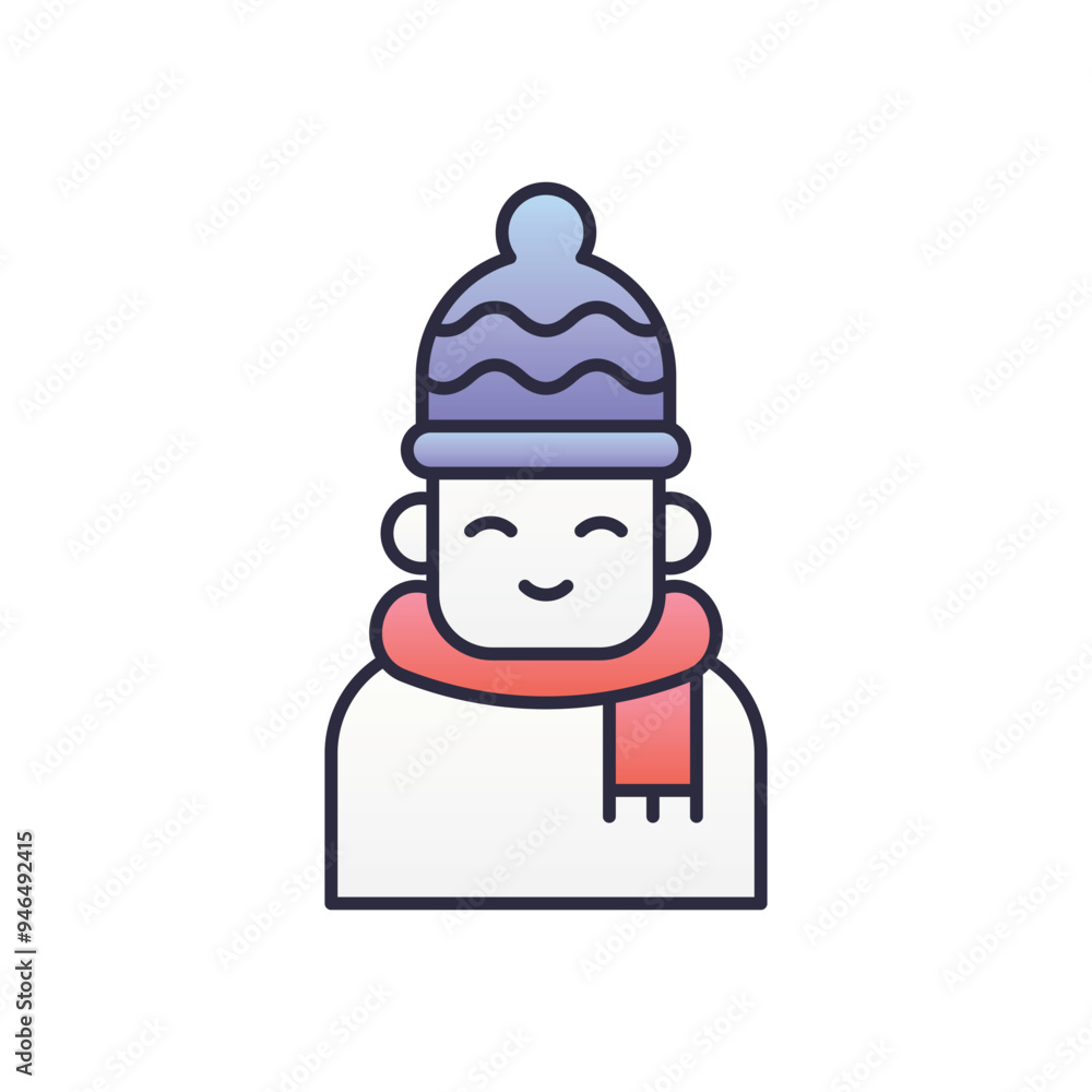 Winter Boy vector icon Winter Boy vector icon