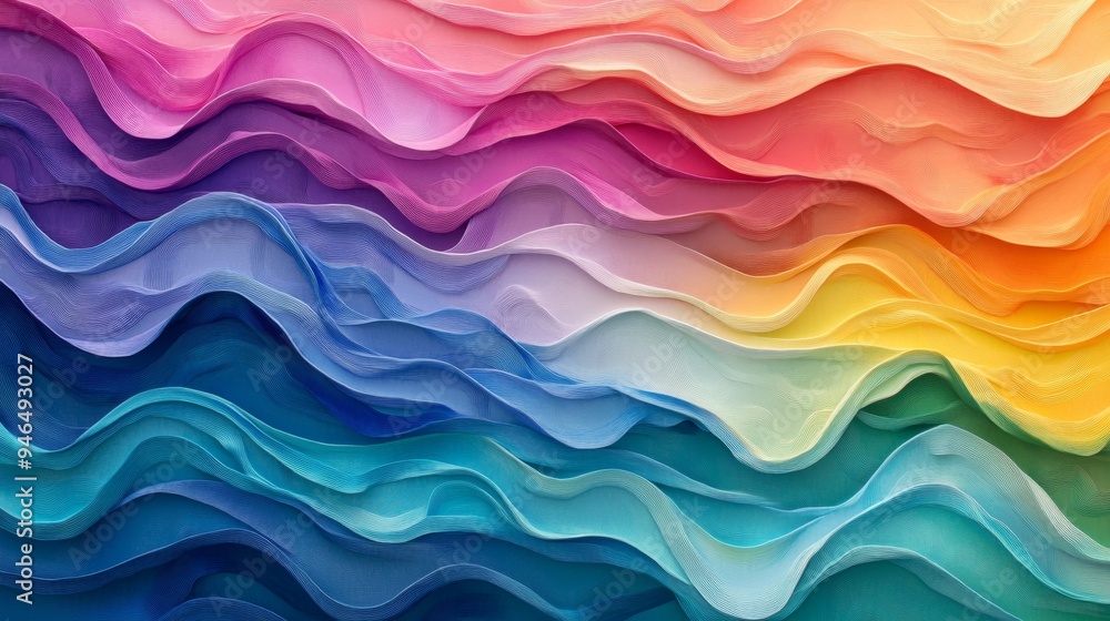 Fototapeta premium Abstract Colorful Wavy Pattern