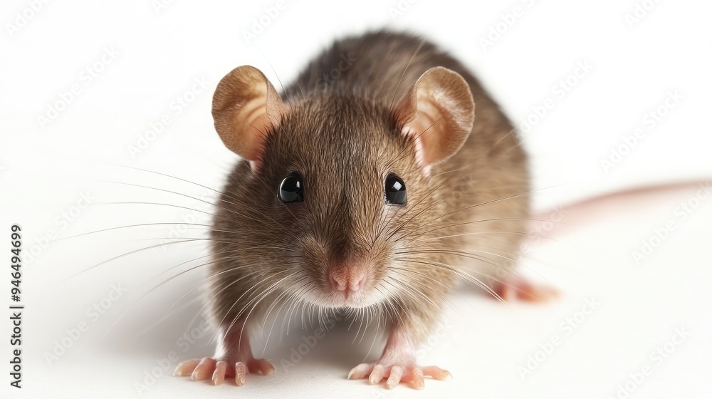 Rat on white background. brown mouse Rat on white background. brown mouse