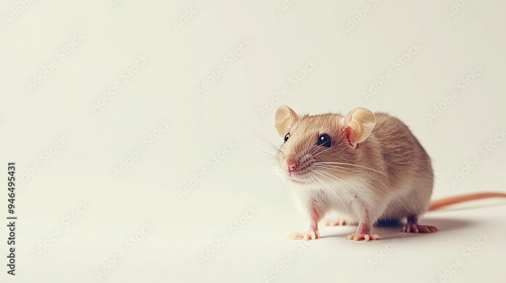 Rat on white background. brown mouse Rat on white background. brown mouse