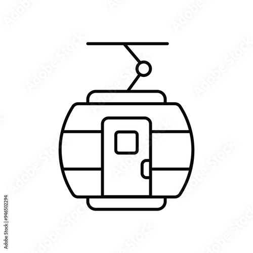 Cable Car vector icon