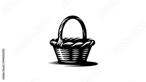 Basket silhouette vector illustration.