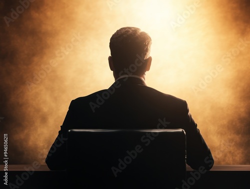 A room full of attentive investors, as a confident entrepreneur delivers a compelling business proposal