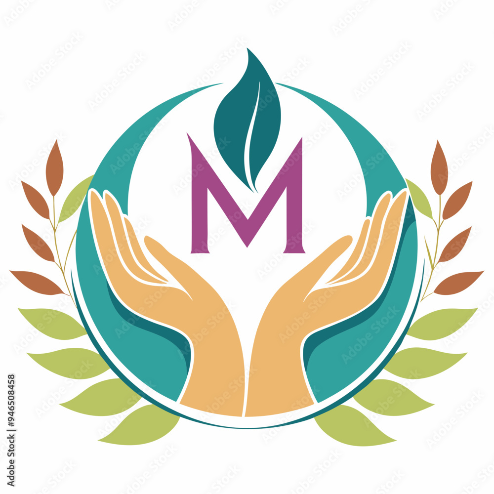 Naklejka premium M-Shaped Hands Vector Art