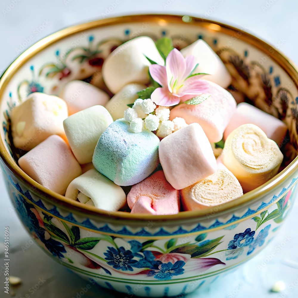 Handmade marshmallows in a beautiful bowl , gift option. Handmade marshmallows in a beautiful bowl , gift option.