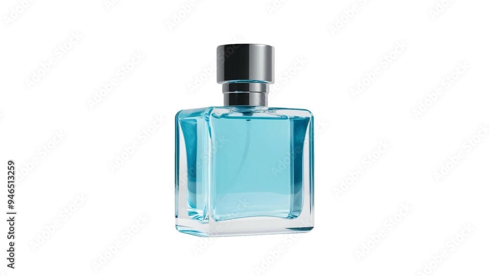square glass perfume bottle, fragrance, cream or essence, isolated white background, for text square glass perfume bottle, fragrance, cream or essence, isolated white background, for text