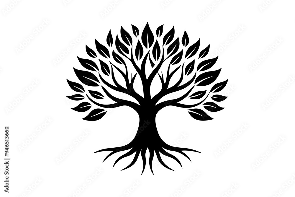 Vibrant Tree of Life Logo - Abstract Root Vector Design Vibrant Tree of Life Logo - Abstract Root Vector Design