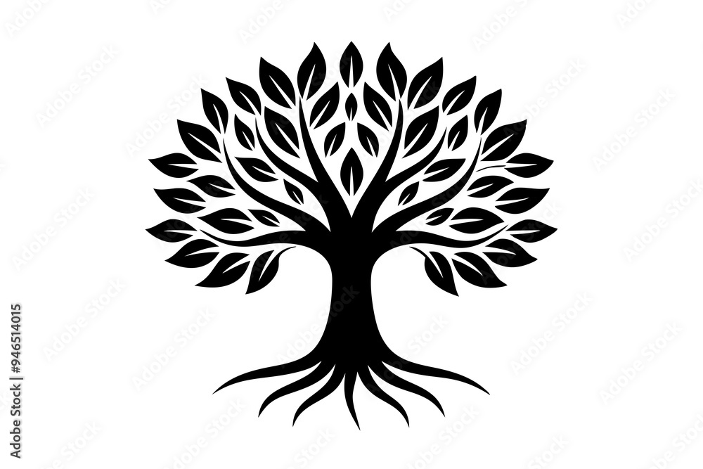 Vibrant Tree of Life Logo - Abstract Root Vector Design Vibrant Tree of Life Logo - Abstract Root Vector Design
