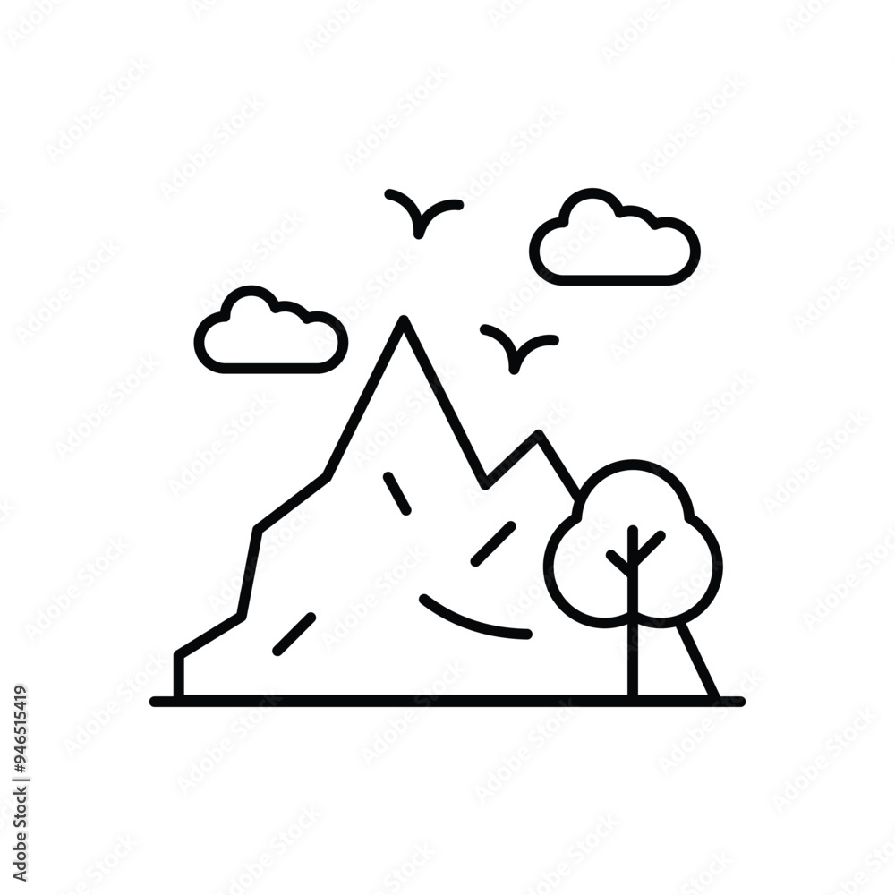 Mountain vector icon Mountain vector icon