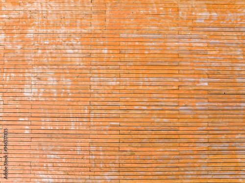 orange wooden wall