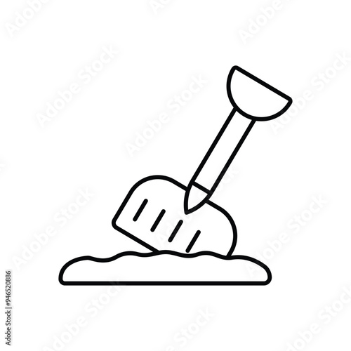 Snow Shovel vector icon