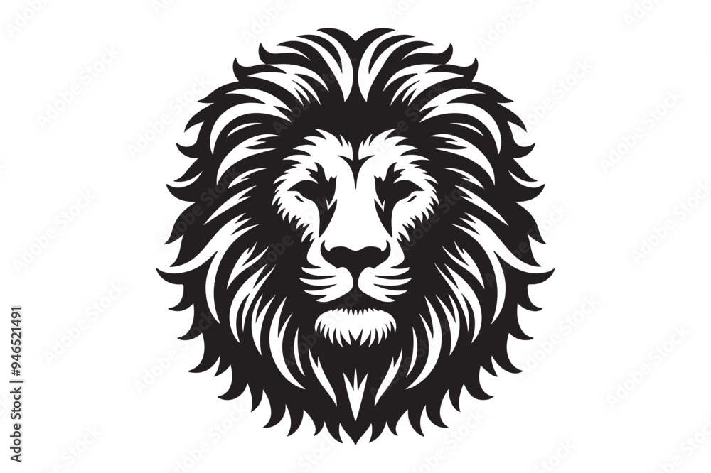 lion head silhouette vector illustration lion head silhouette vector illustration