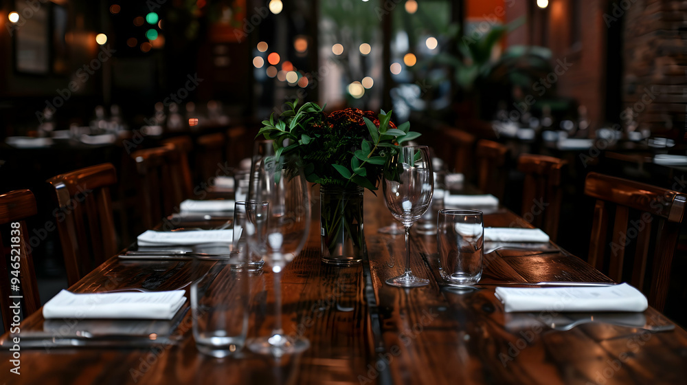 long table with lot wine glasses long table with lot wine glasses