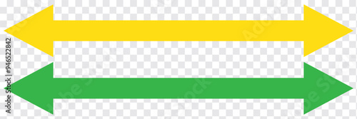 Horizontal long straight & Zig Zag arrow signs. pointer, direction, position symbol and double arrow icon isolated on white background. Vector Illustration. Eps 10.